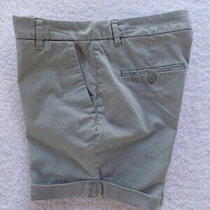 Women's Size 8 Cotton Shorts Khaki Cuffed